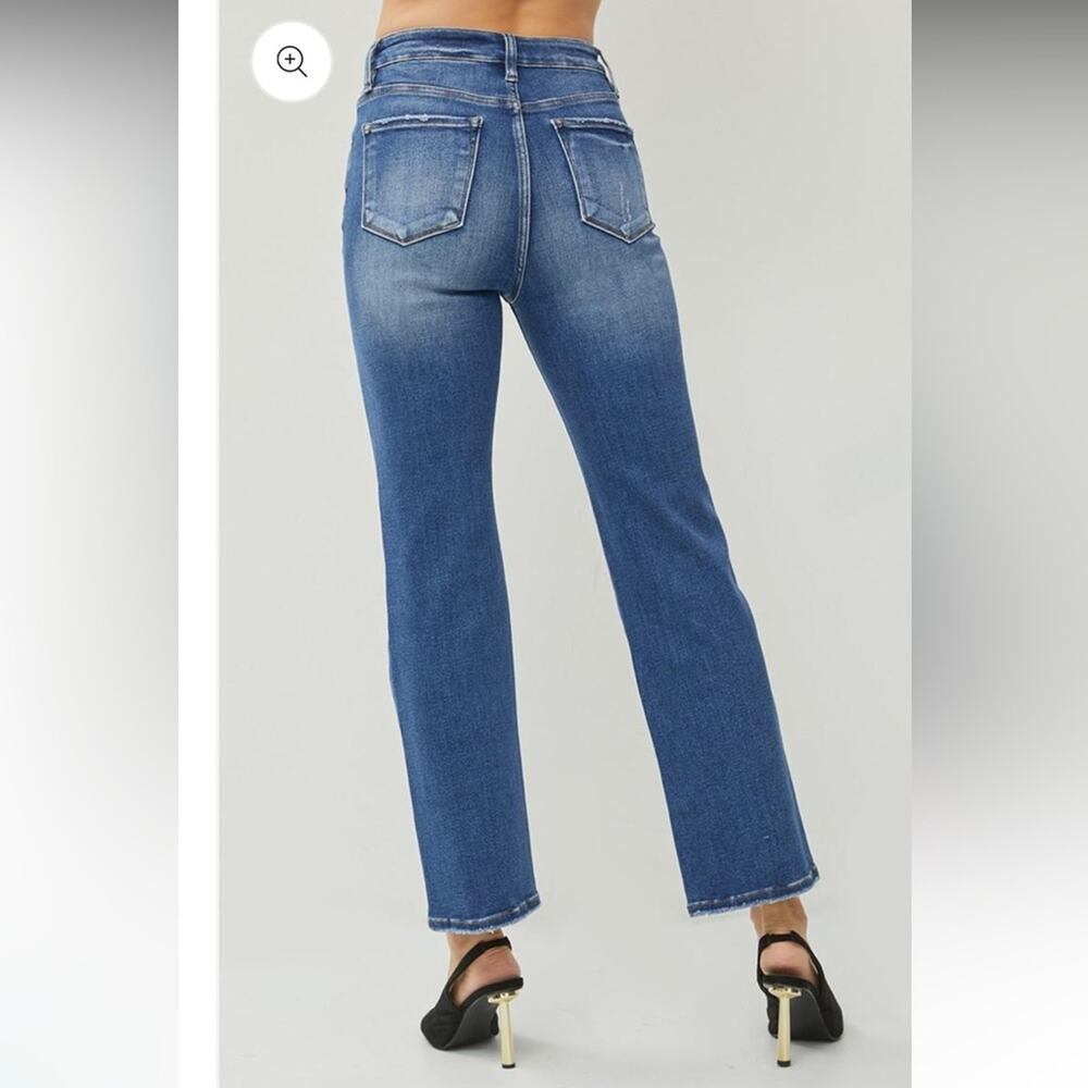 Risen Jeans Sz 30 High Rise Straight Slim Flare Ankle Jeans - RDP5711 - Picture 3 of 15